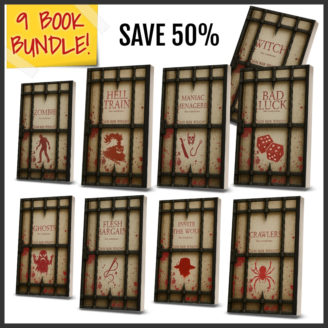 9 x Special Edition Cursed Paperback Bundle (Witch, Zombie, Hell Train, Maniac Mengerie, Bad Luck, Ghosts, Flesh Bargain, Invite the Wolf, & Crawlers)