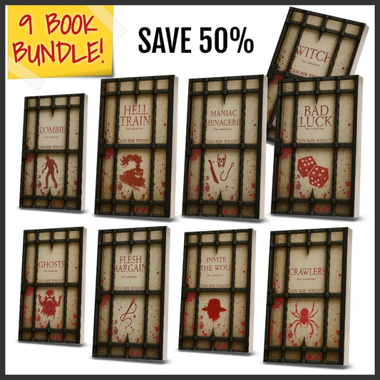 9 x Special Edition Cursed Paperback Bundle (Witch, Zombie, Hell Train, Maniac Mengerie, Bad Luck, Ghosts, Flesh Bargain, Invite the Wolf, & Crawlers)