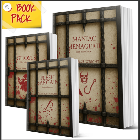 3 x Special Edition Cursed Paperback Bundle (Maniac Menagerie, Ghosts, Flesh Bargain)