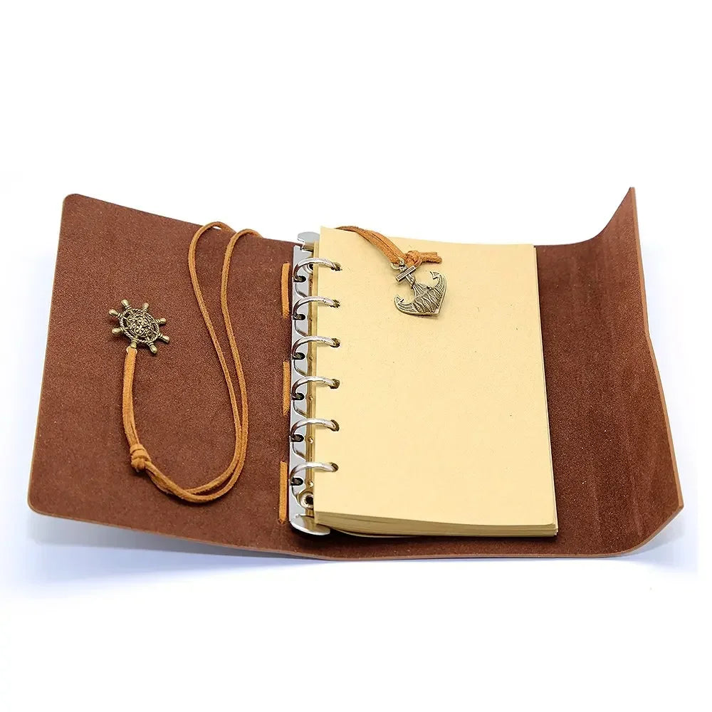 Retro Notebook Leather Soft Cover 14x10cm