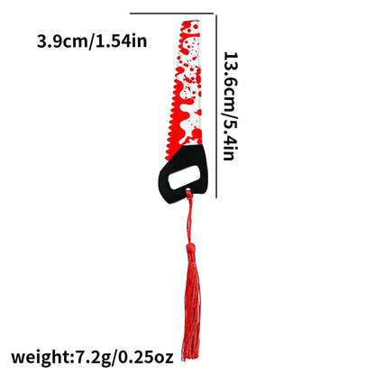 Bloody Knife Clear Acrylic Bookmark (1pcs) with Tassel