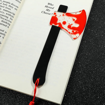 Bloody Knife Clear Acrylic Bookmark (1pcs) with Tassel